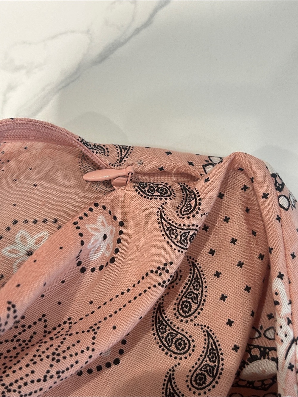 Sandro Blush Pink Paisley Midi Dress - Picture 6 of 6